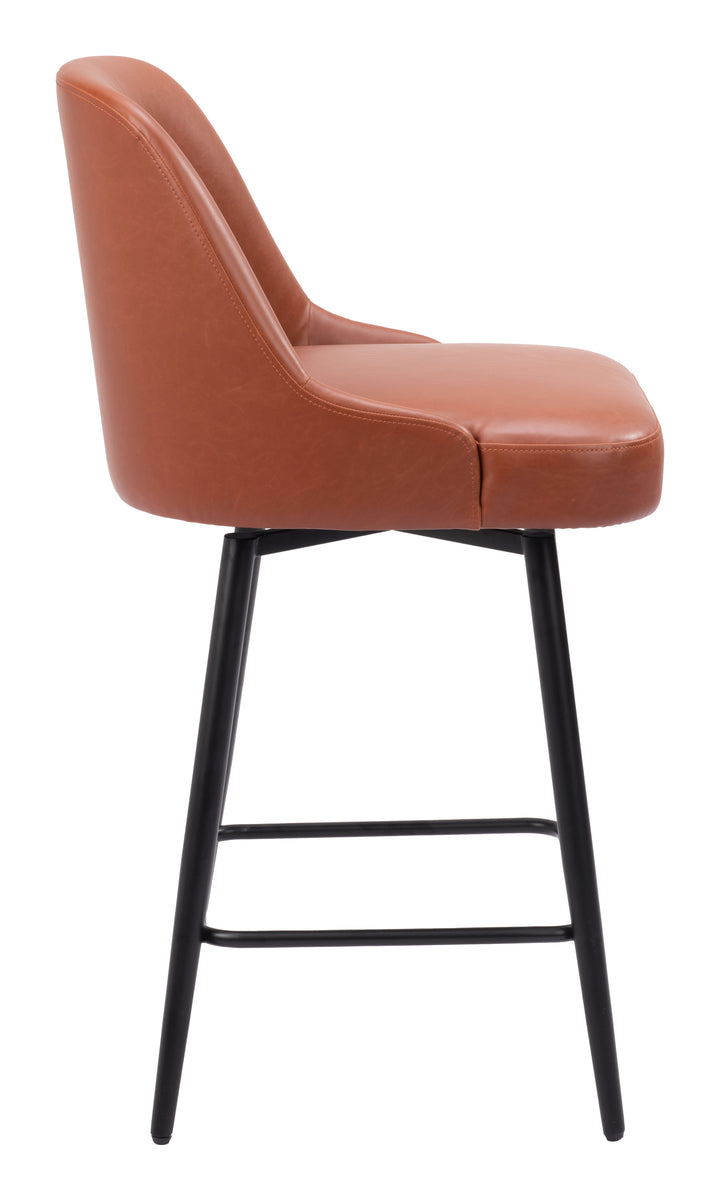 Zuo Keppel Swivel Counter Stool Brown