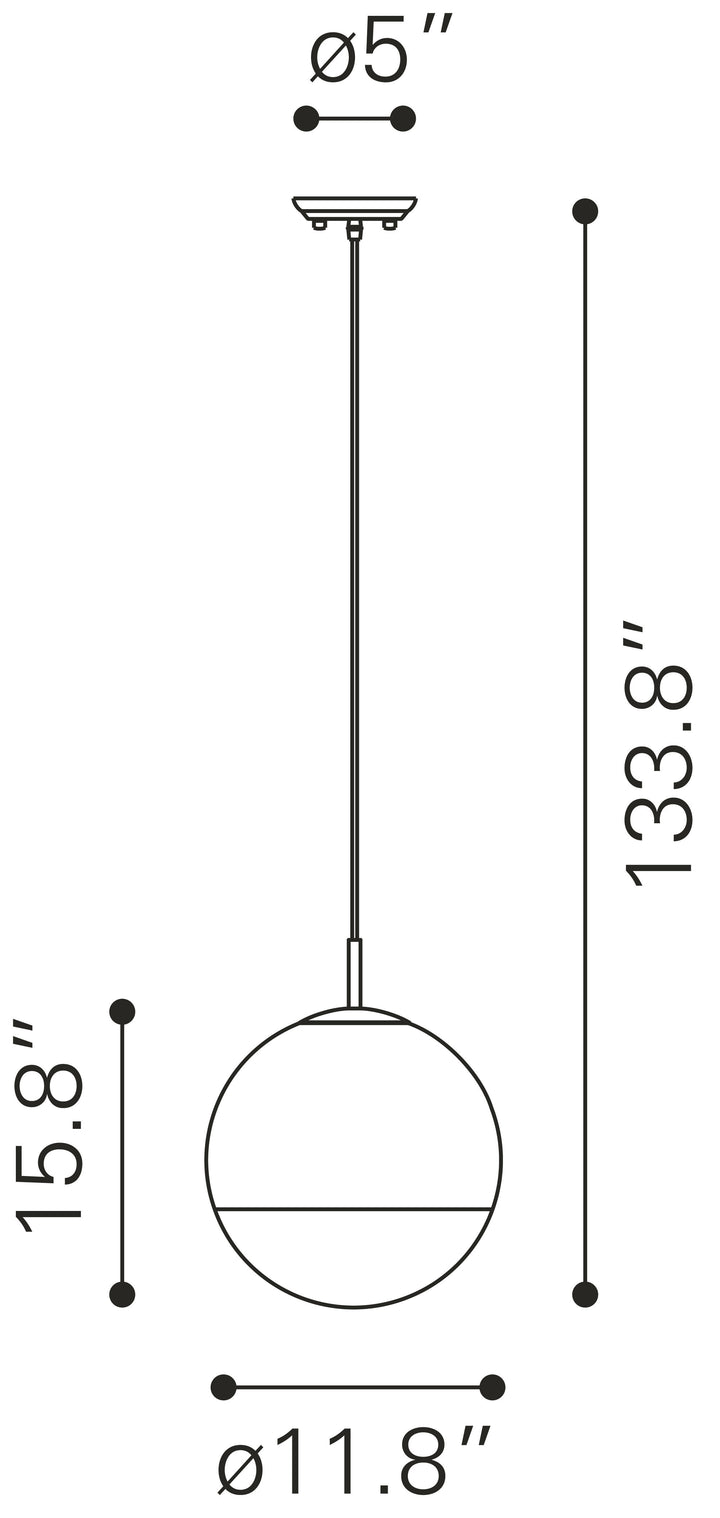 Zuo Kinetic Ceiling Lamp Chrome