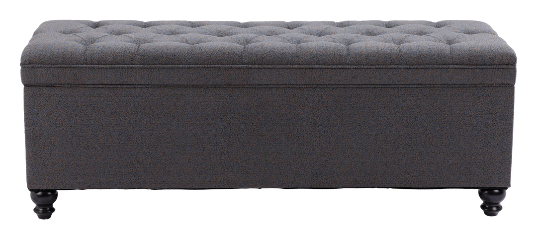 Zuo Halifax Storage Bench Gravel Gray