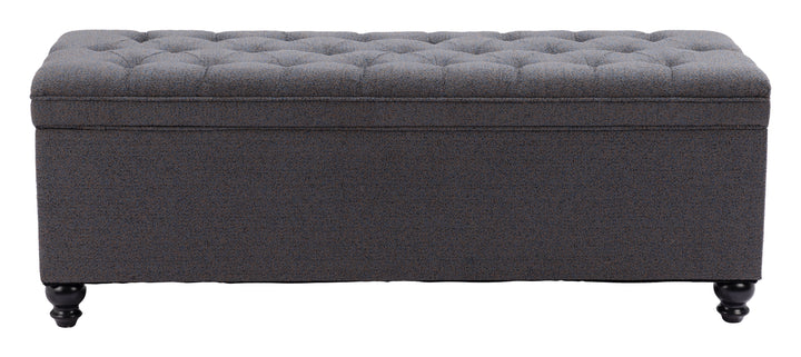 Zuo Halifax Storage Bench Gravel Gray