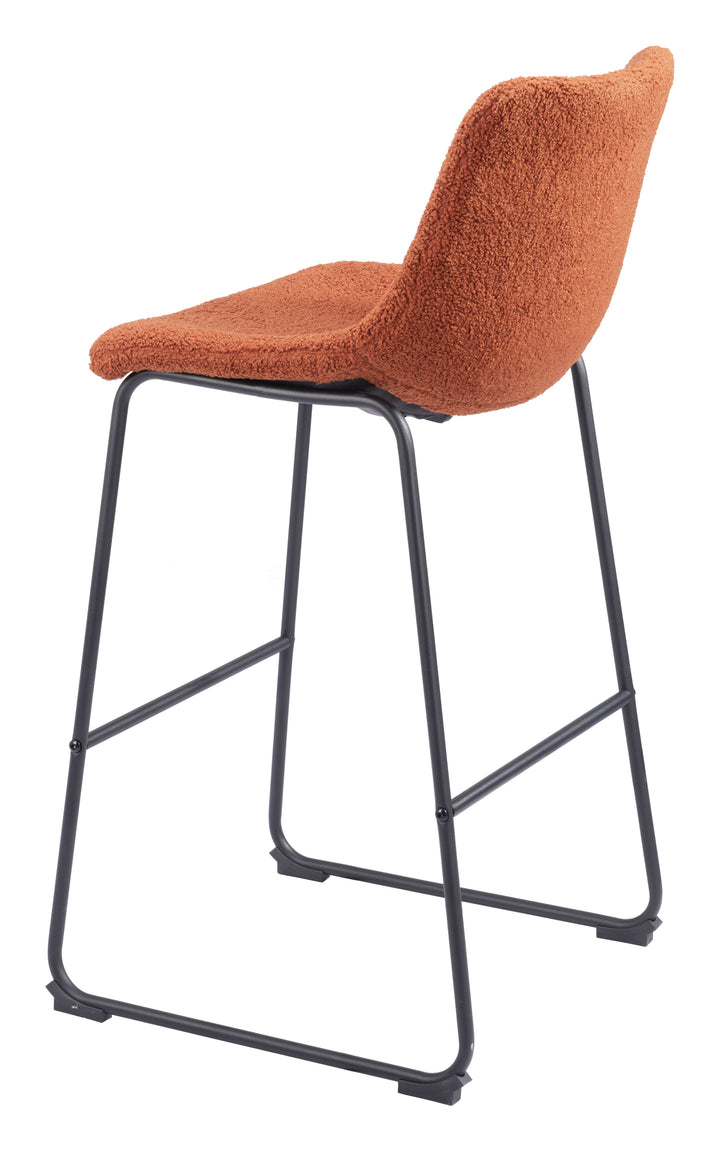 Zuo Smart Barstool (Set of 2) Burnt Orange