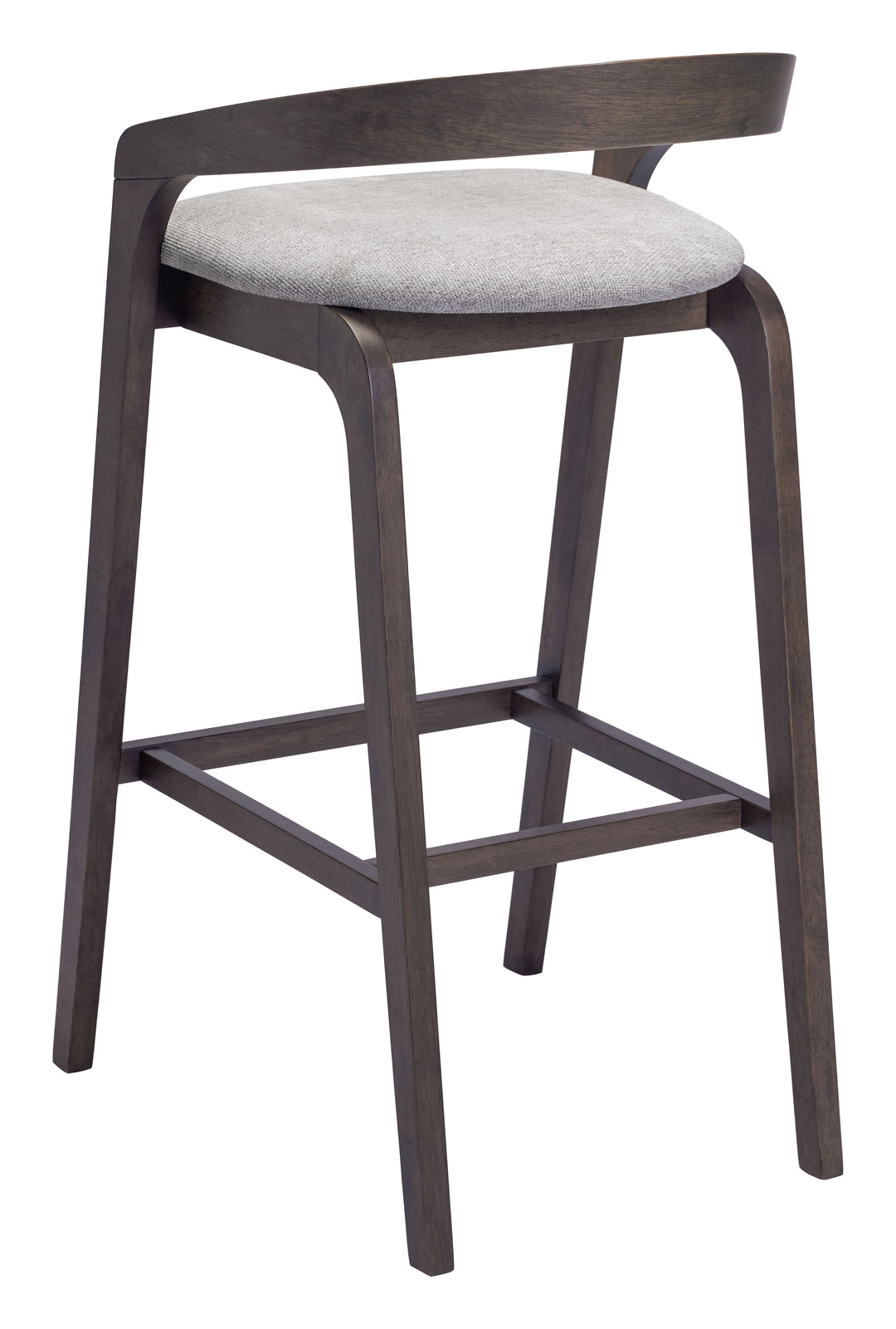 Zuo Troy Barstool (Set of 2) Dove Gray & Espresso