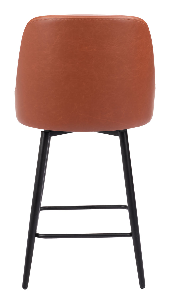 Zuo Keppel Swivel Counter Stool Brown
