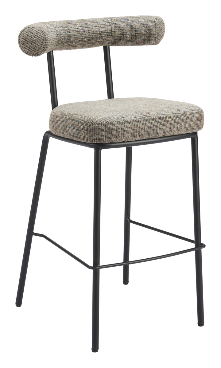 Zuo Kede Barstool Green Tweed