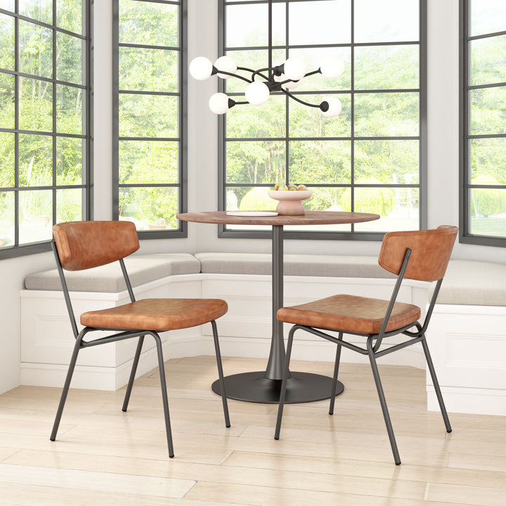 Zuo Charon Dining Chair (Set of 2) Vintage Brown