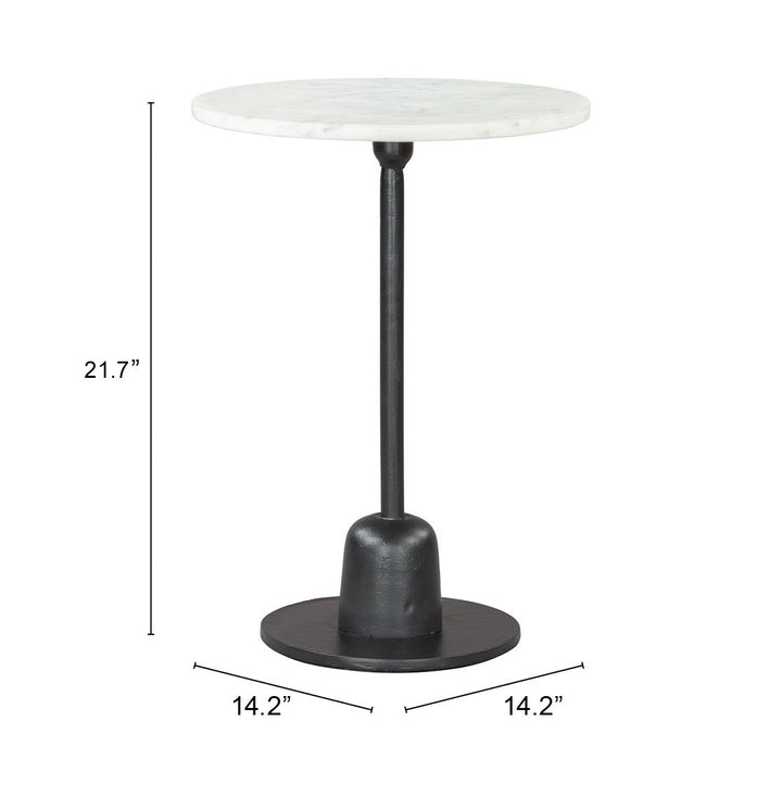 Zuo Whammy Side Table White & Black