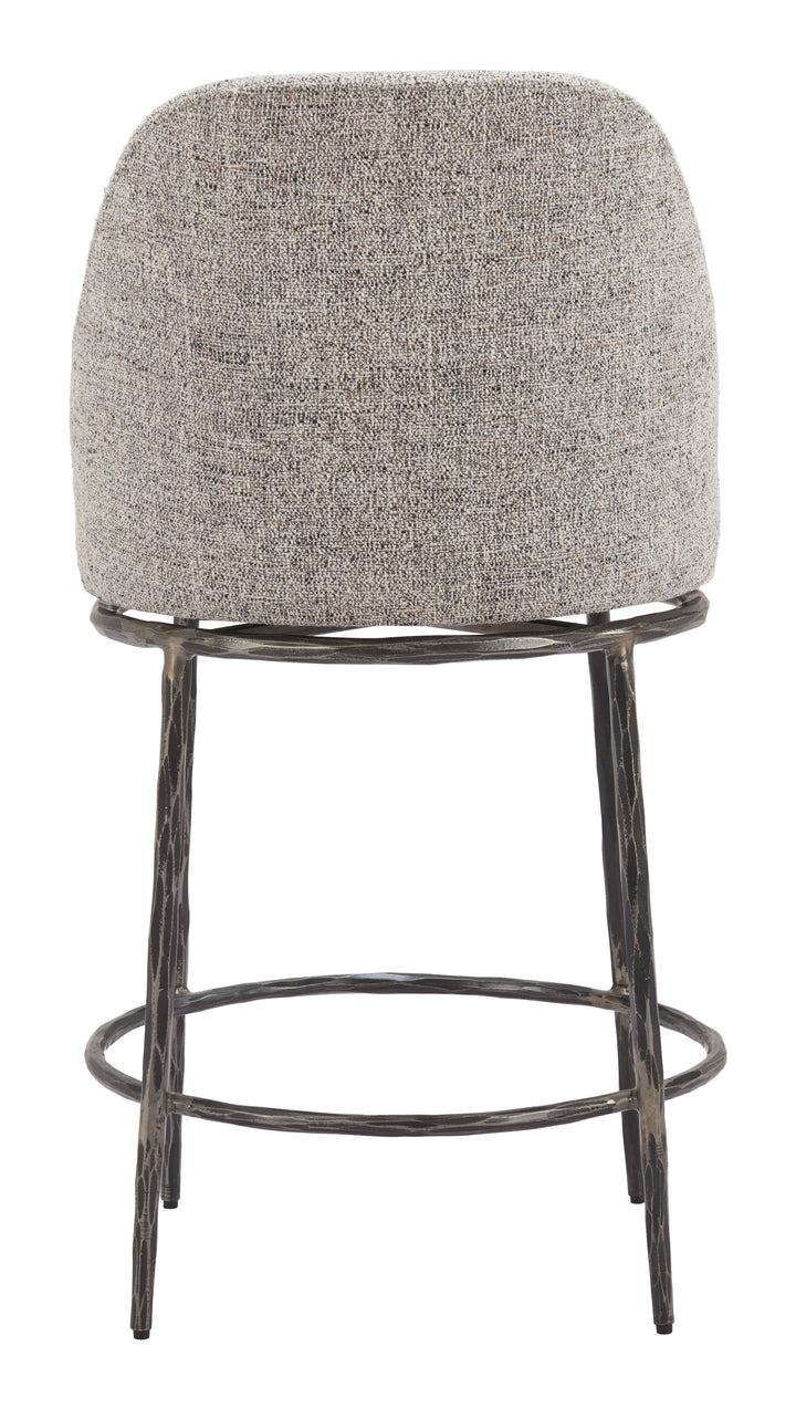 Zuo Nordhavn Swivel Counter Stool Gray