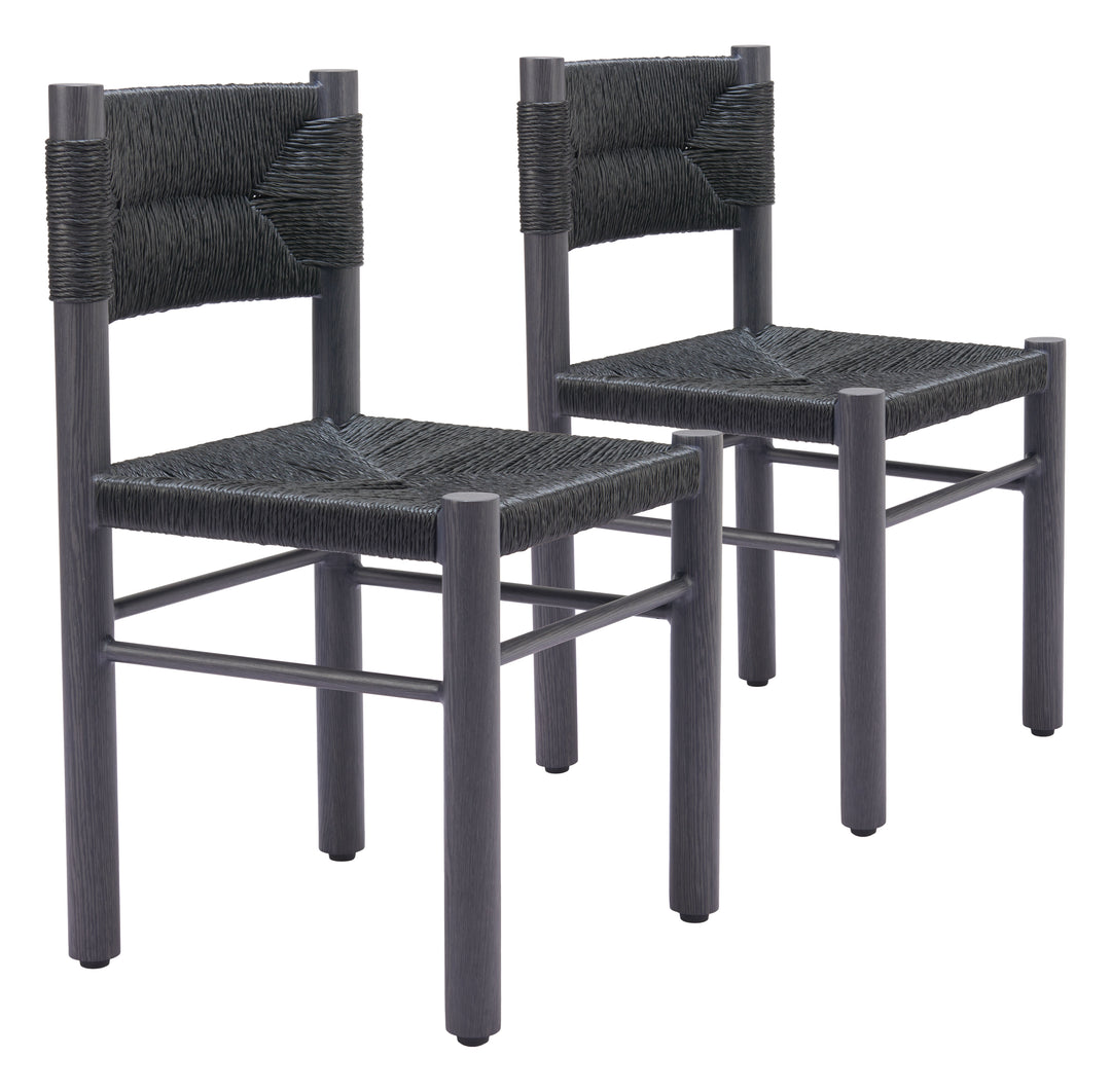 Zuo Iska Dining Chair (Set of 2) Black