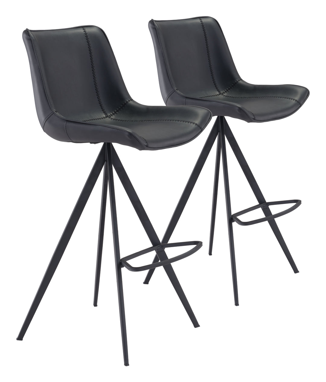 Zuo Aki Barstool (Set of 2) Black