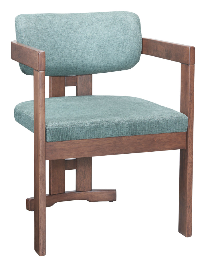 Zuo Poly Dining Chair Moss Gray & Walnut