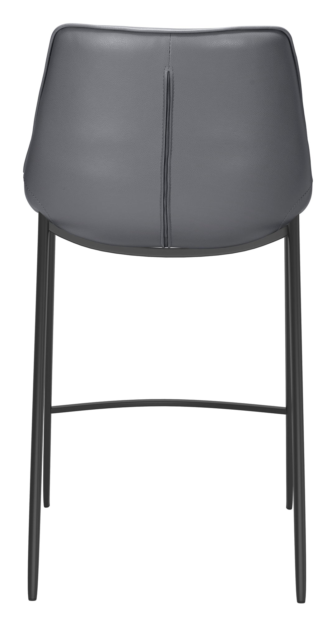 Zuo Magnus Counter Stool (Set of 2) Dark Gray & Black