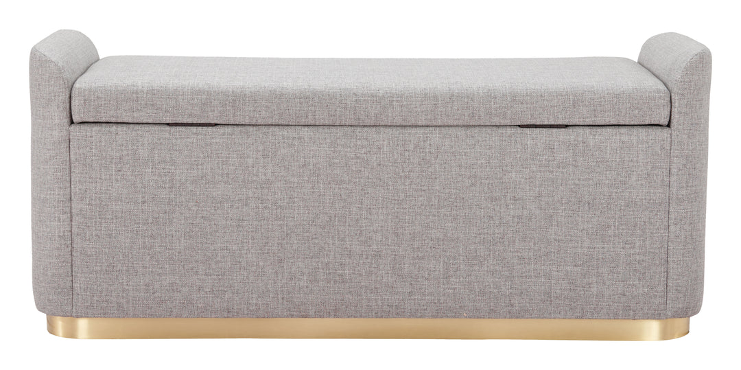 Zuo Dobo Storage Bench Gray