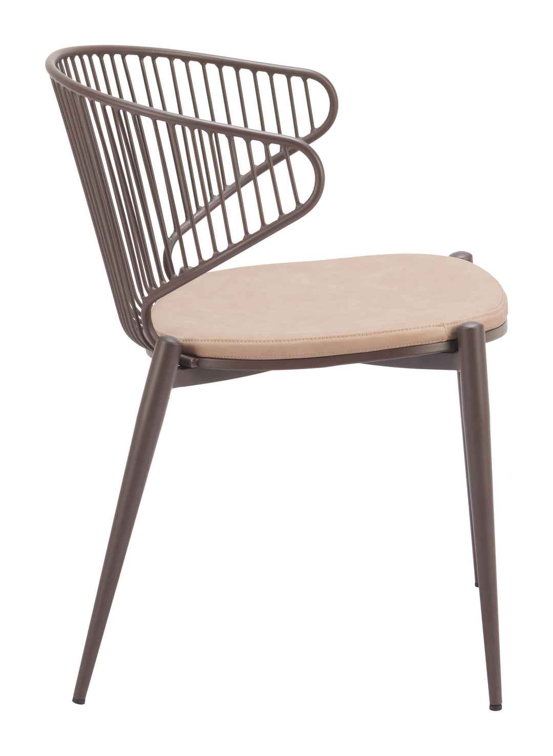 Zuo Silues Dining Chair Taupe & Brown