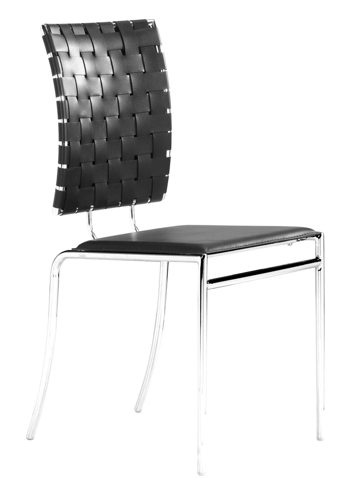 Zuo Criss Cross Dining Chair (Set of 4) Black