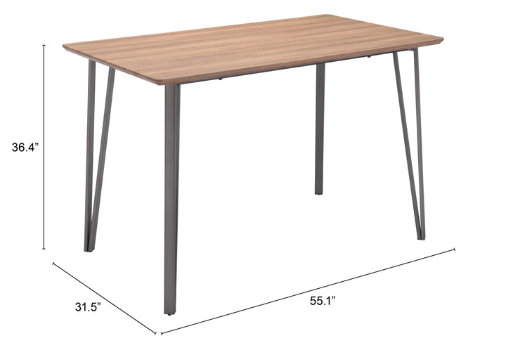 Zuo Doubs Counter Table Brown