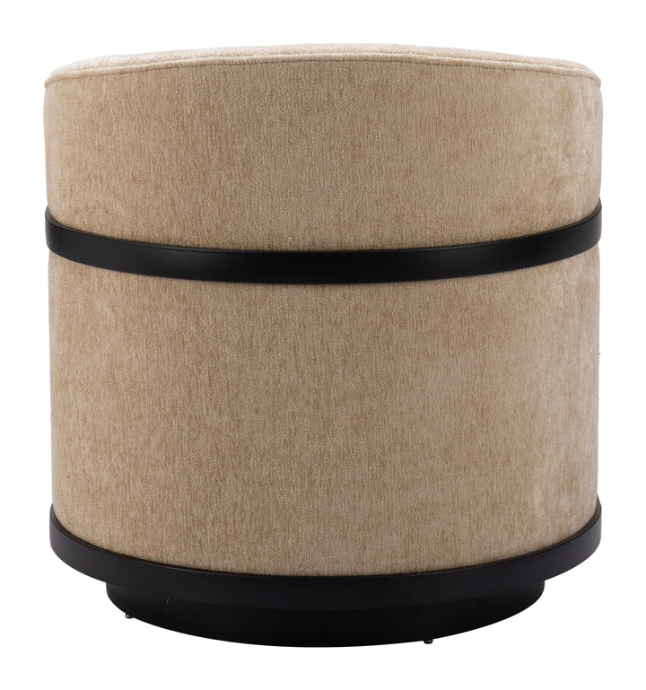 Zuo Hanko Swivel Chair Golden Beige