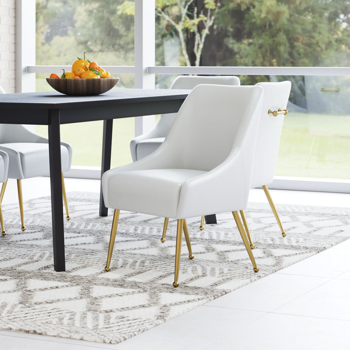 Zuo Maxine Dining Chair White & Gold