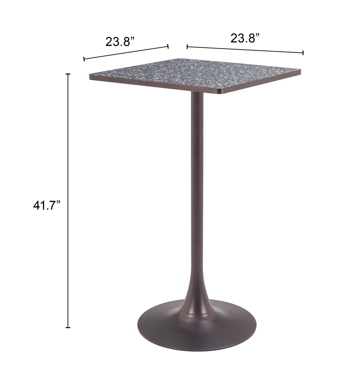 Zuo Spot Bar Table Black & Bronze