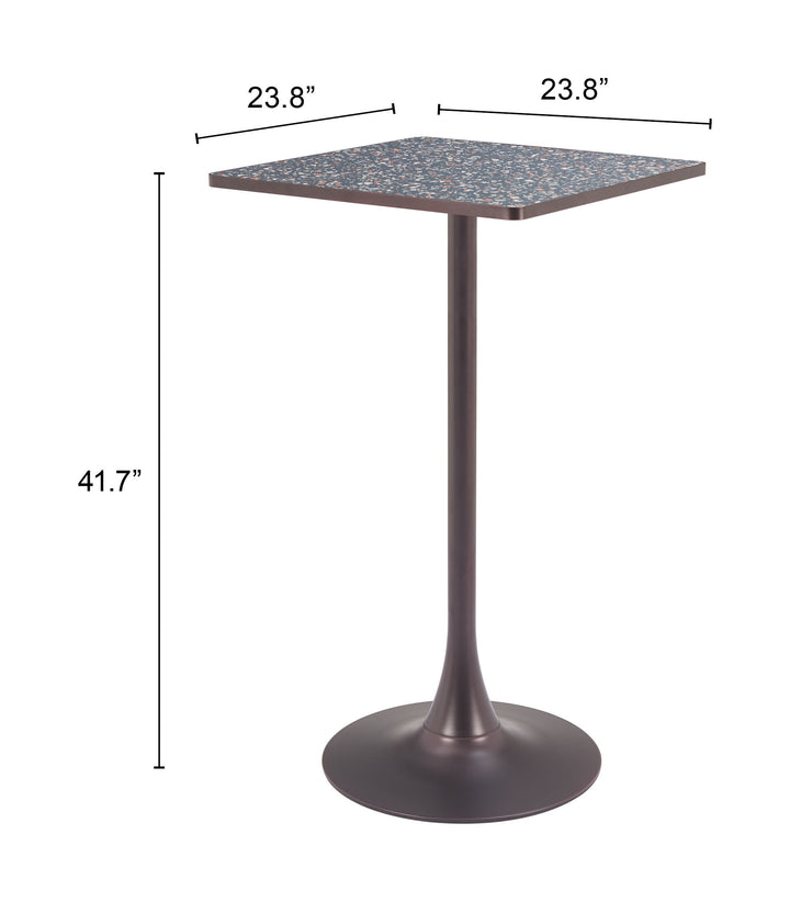 Zuo Spot Bar Table Black & Bronze