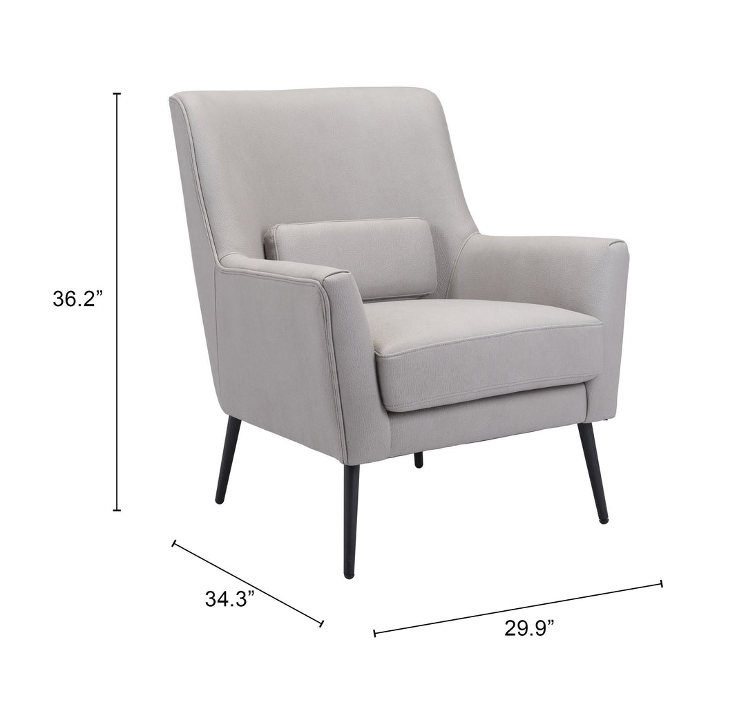 Zuo Ontario Accent Chair Gray