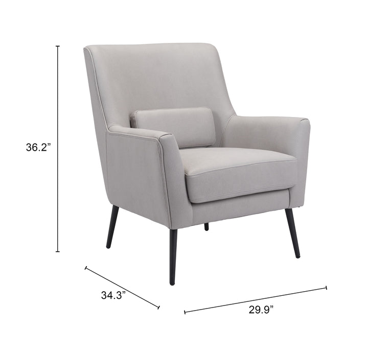 Zuo Ontario Accent Chair Gray