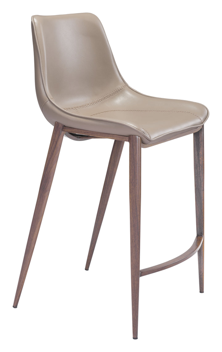 Zuo Magnus Counter Stool (Set of 2) Brown & Walnut