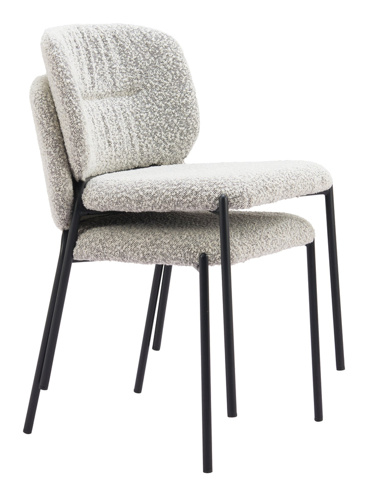 Zuo Plat Dining Chair (Set of 2) Gray