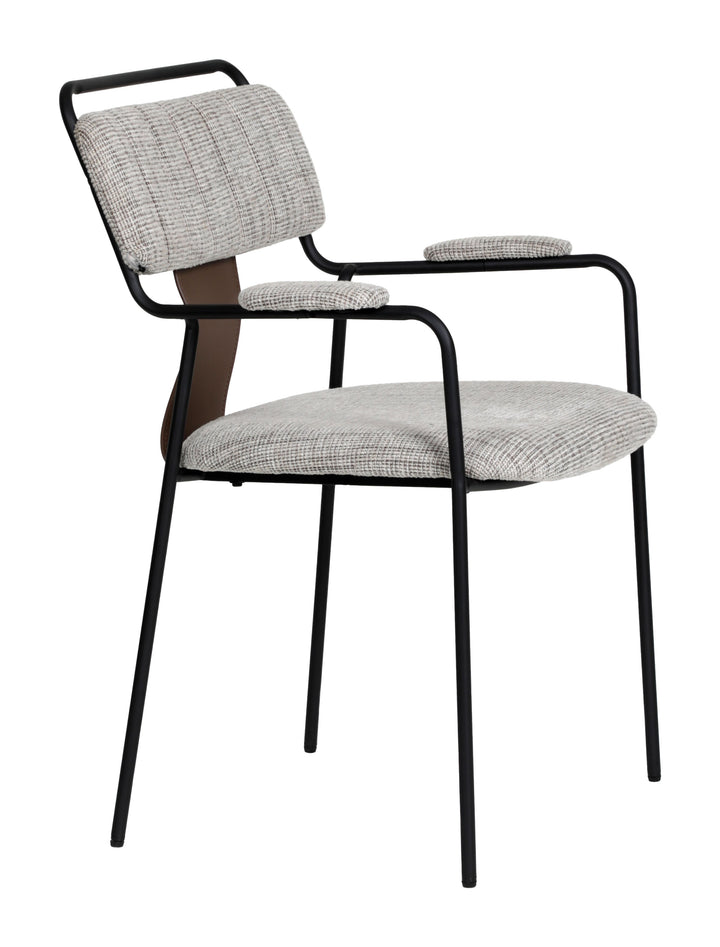 Zuo Couva Dining Chair (Set of 2) Gray Tweed