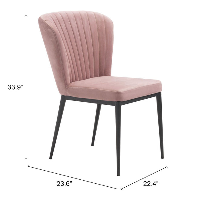 Zuo Tolivere Dining Chair (Set of 2) Pink