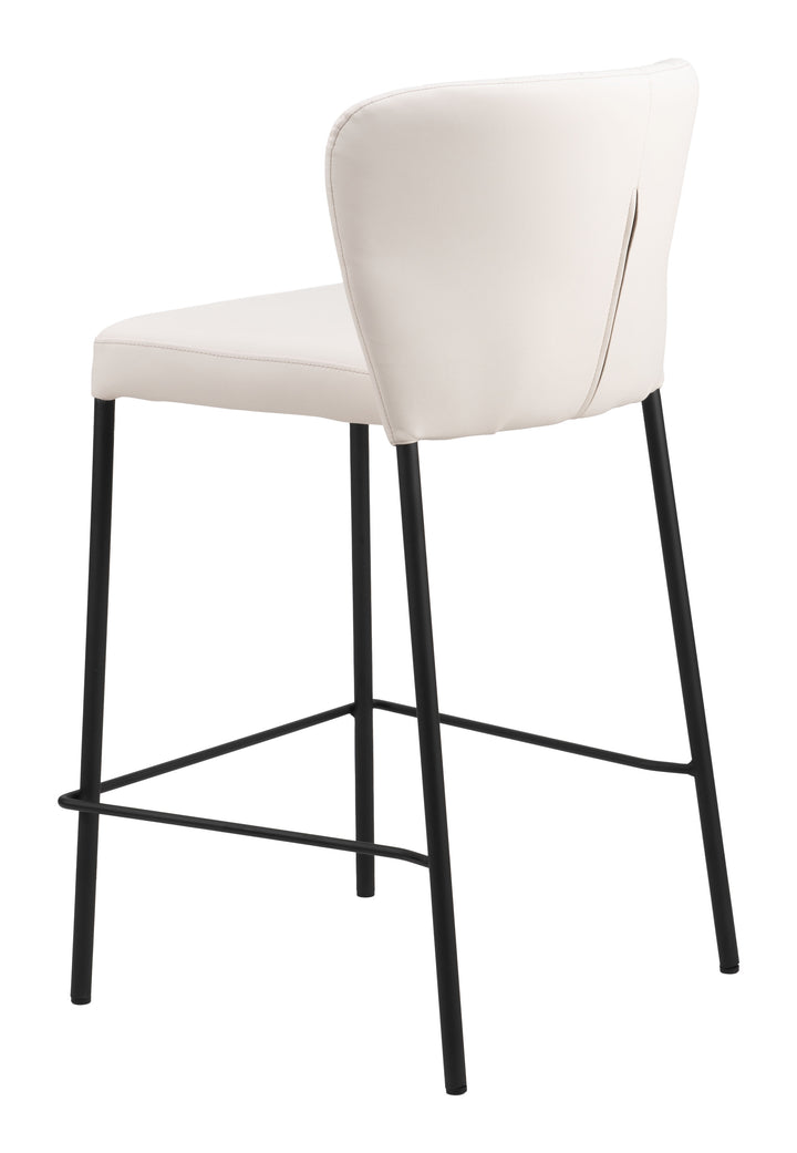 Zuo Linz Counter Stool (Set of 2) Cream