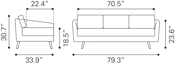 Zuo Divinity Sofa Brown
