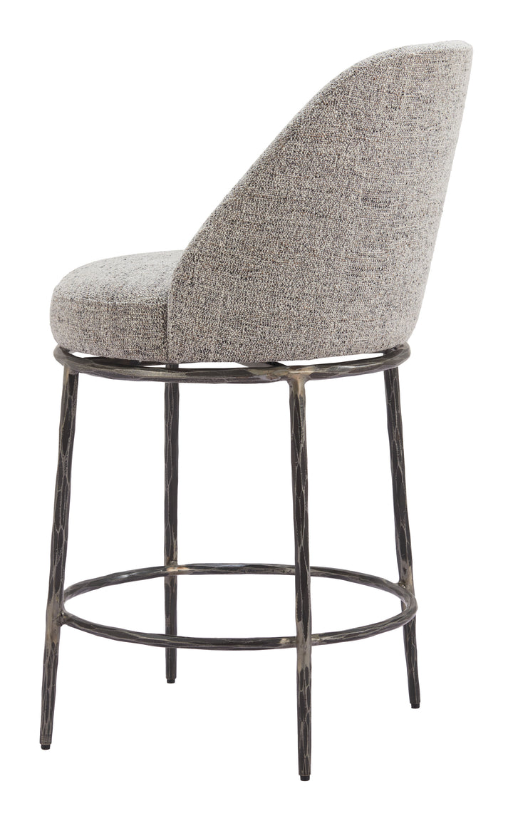 Zuo Nordhavn Swivel Counter Stool Gray