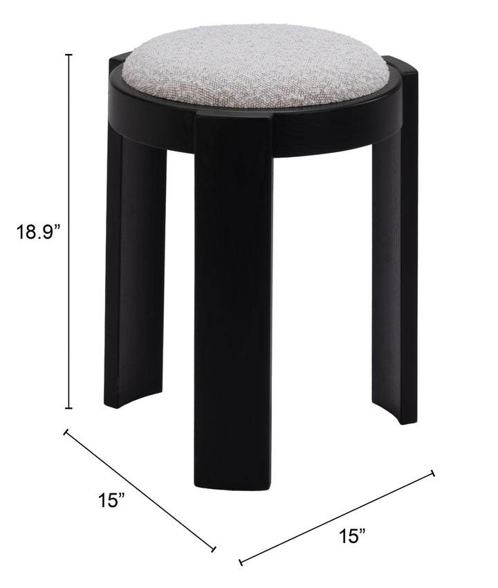 Zuo Banjul Ottoman Misty Gray