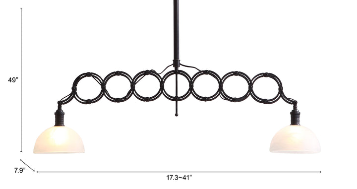 Zuo Jade Ceiling Lamp Antique Black