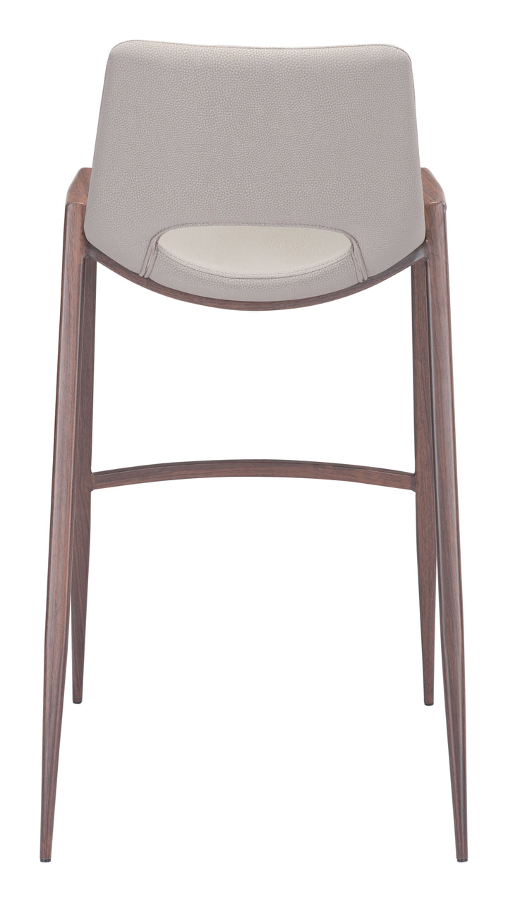 Zuo Desi Barstool (Set of 2) Beige & Walnut