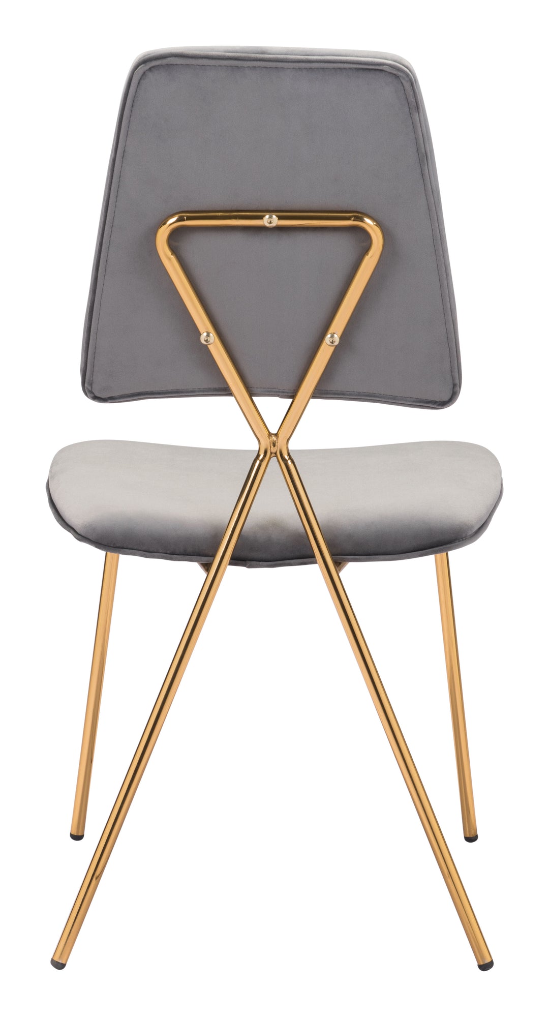 Zuo Chloe Dining Chair (Set of 2) Gray & Gold
