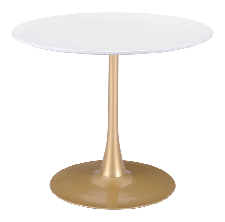 Zuo Opus Dining Table White & Gold