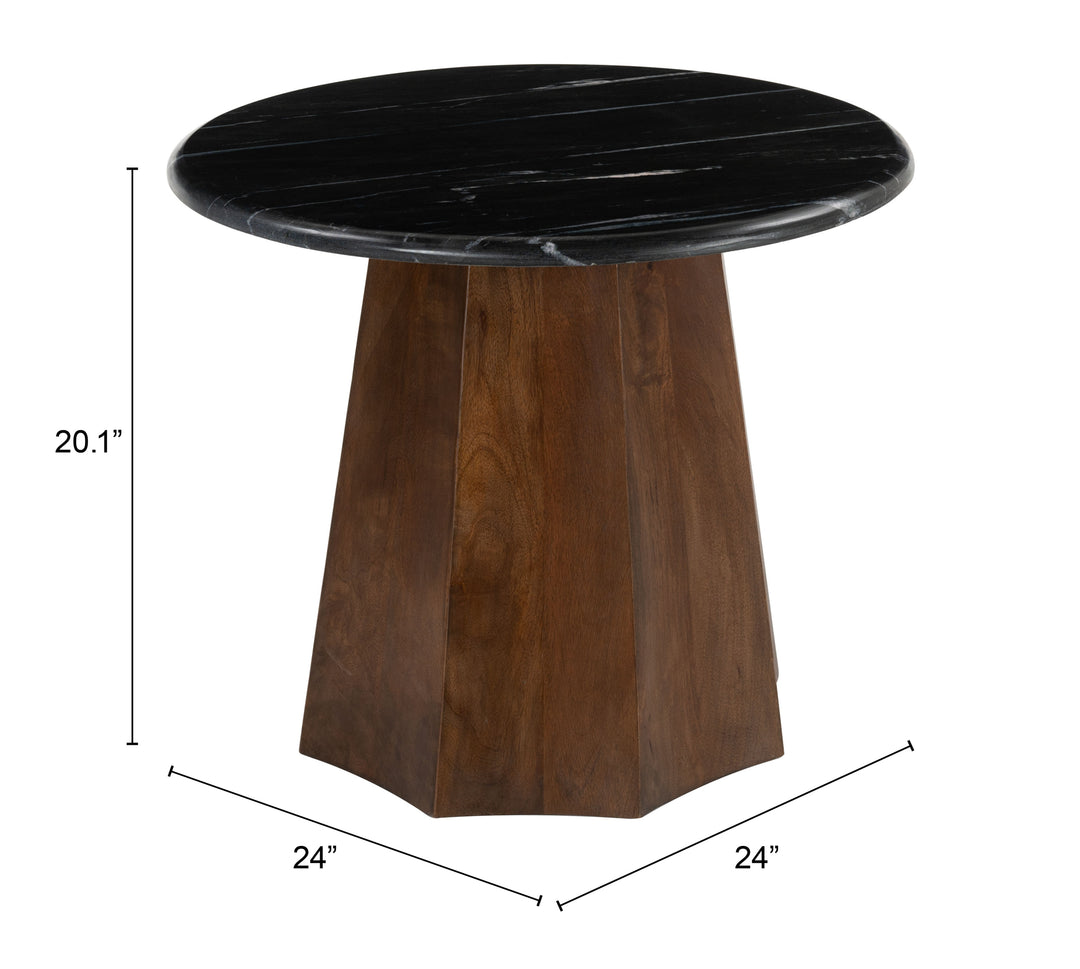 Zuo Aipe Accent Table Black & Brown