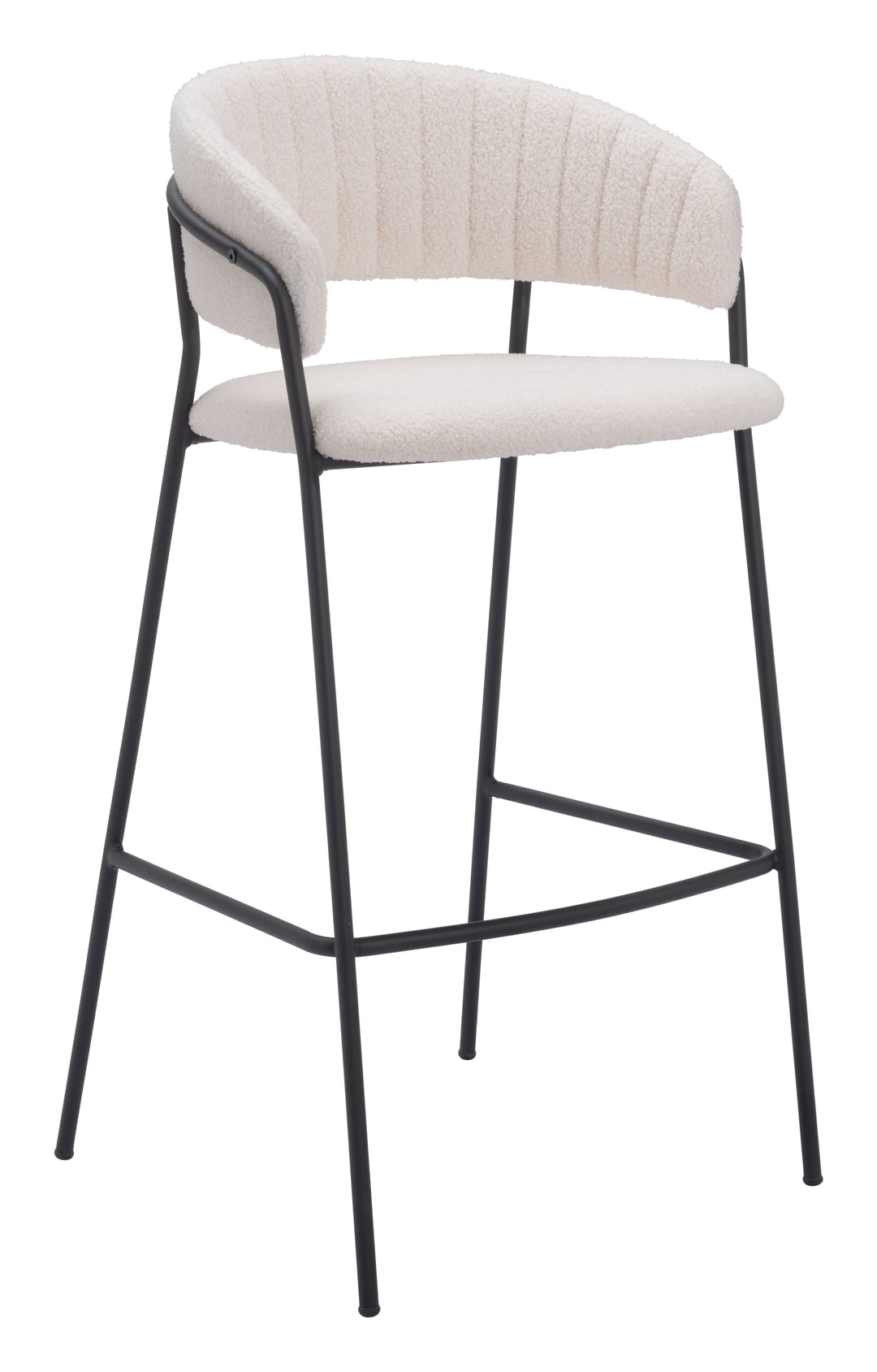 Zuo Josephine Barstool (Set of 2) Cream