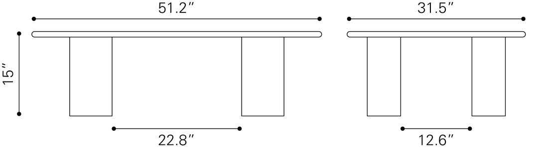 Zuo Risan Coffee Table Whitewashed