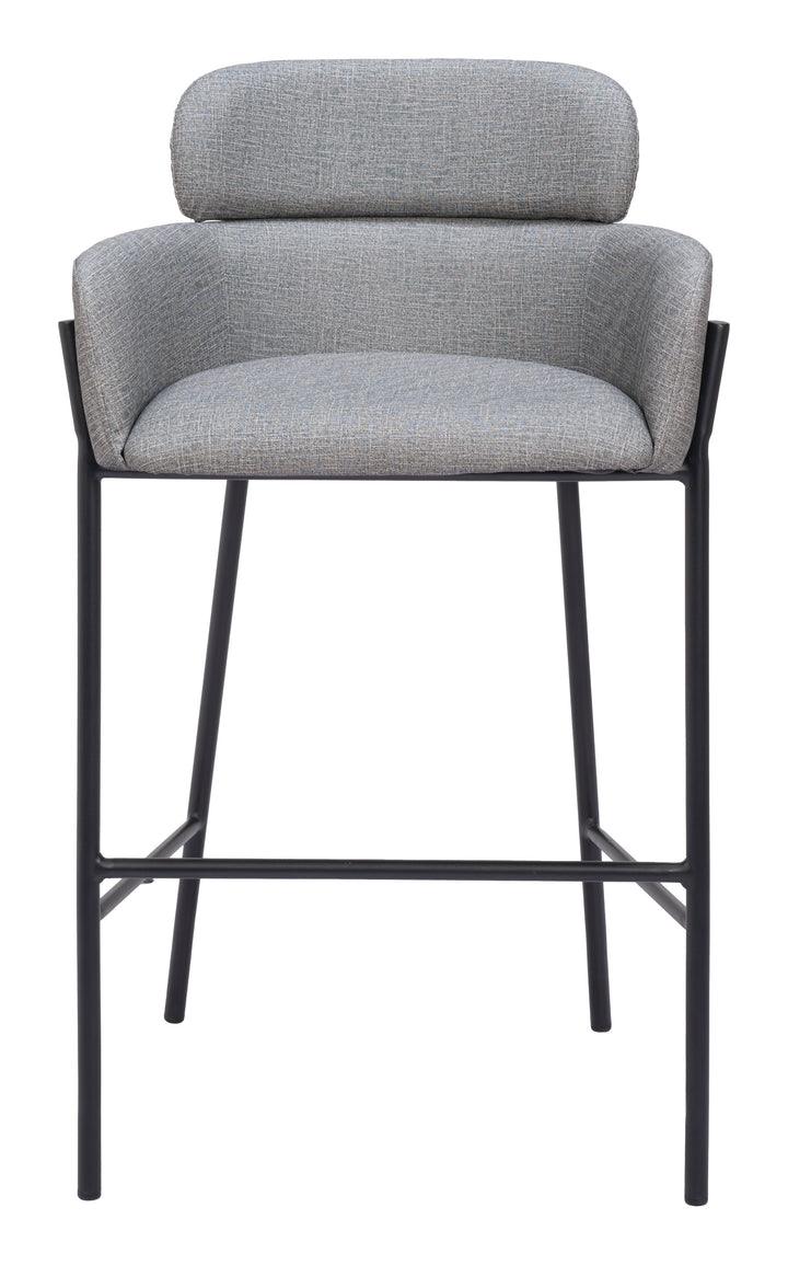 Zuo Bremor Barstool Slate Gray