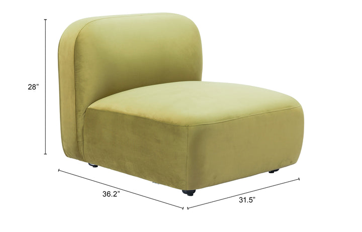Zuo Biak Middle Chair Green