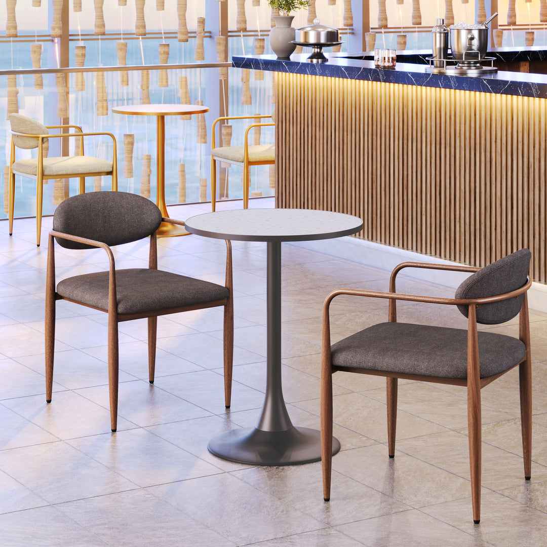 Zuo Bite Bistro Table Gray & Bronze