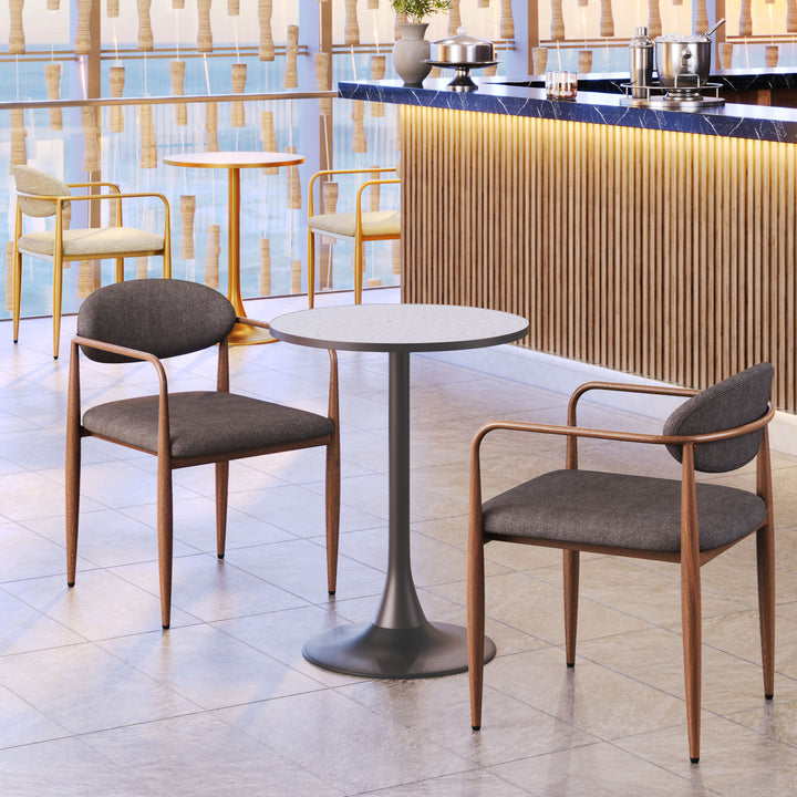 Zuo Bite Bistro Table Gray & Bronze