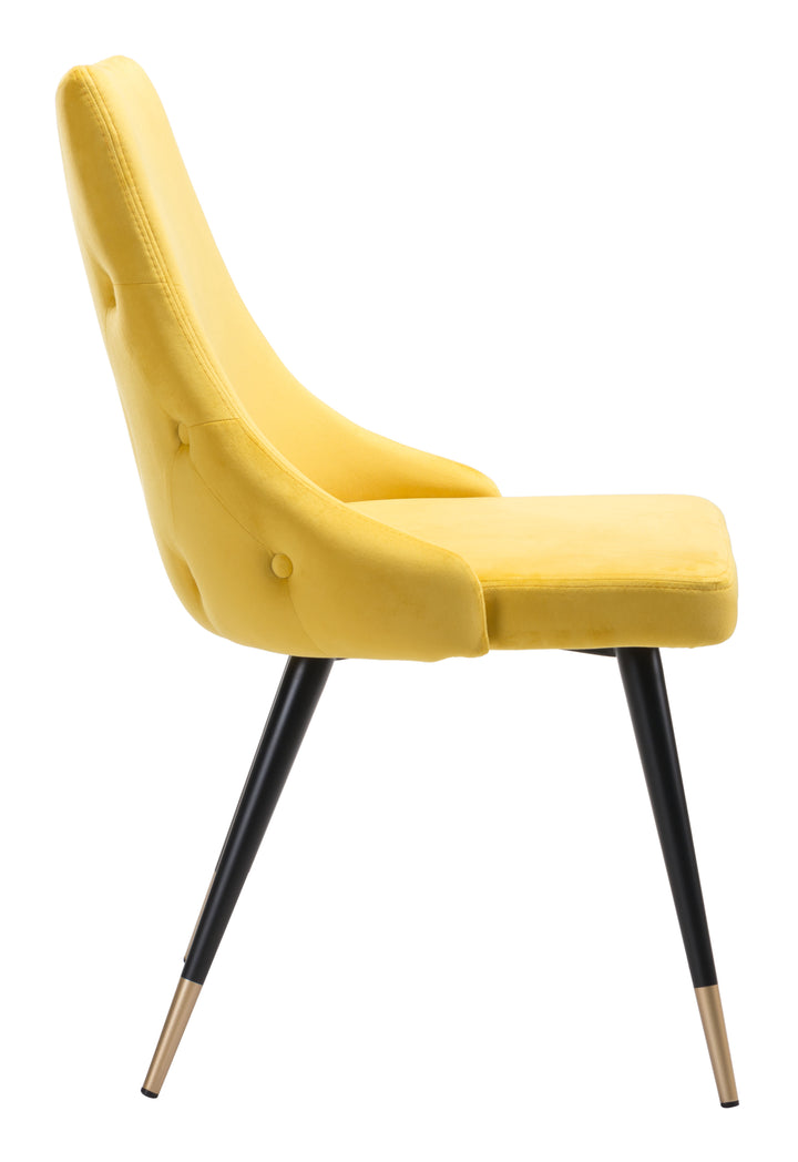 Zuo Piccolo Dining Chair (Set of 2) Yellow