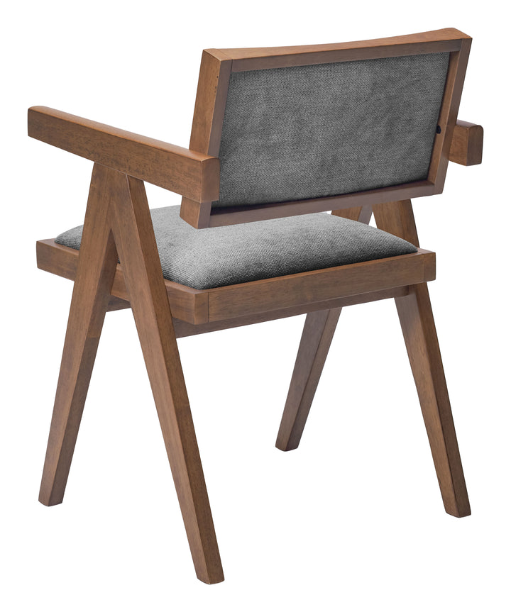 Zuo Delhi Dining Chair (Set of 2) Gray & Walnut
