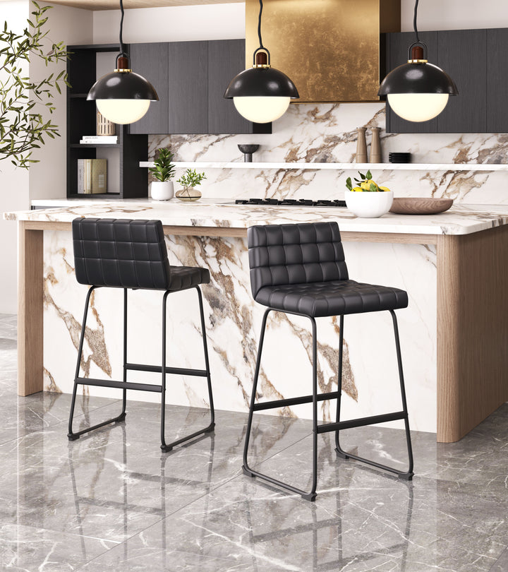 Zuo Pago Barstool (Set of 2) Black