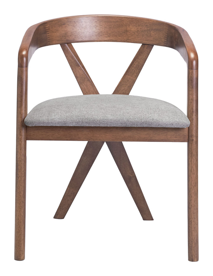 Zuo Cairo Dining Chair Dove Gray & Walnut
