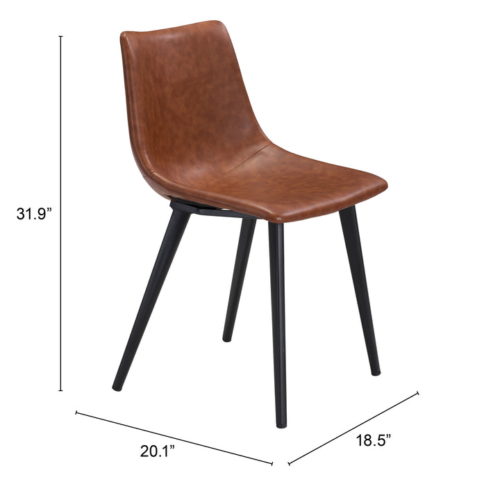 Zuo Daniel Dining Chair (Set of 2) Vintage Brown