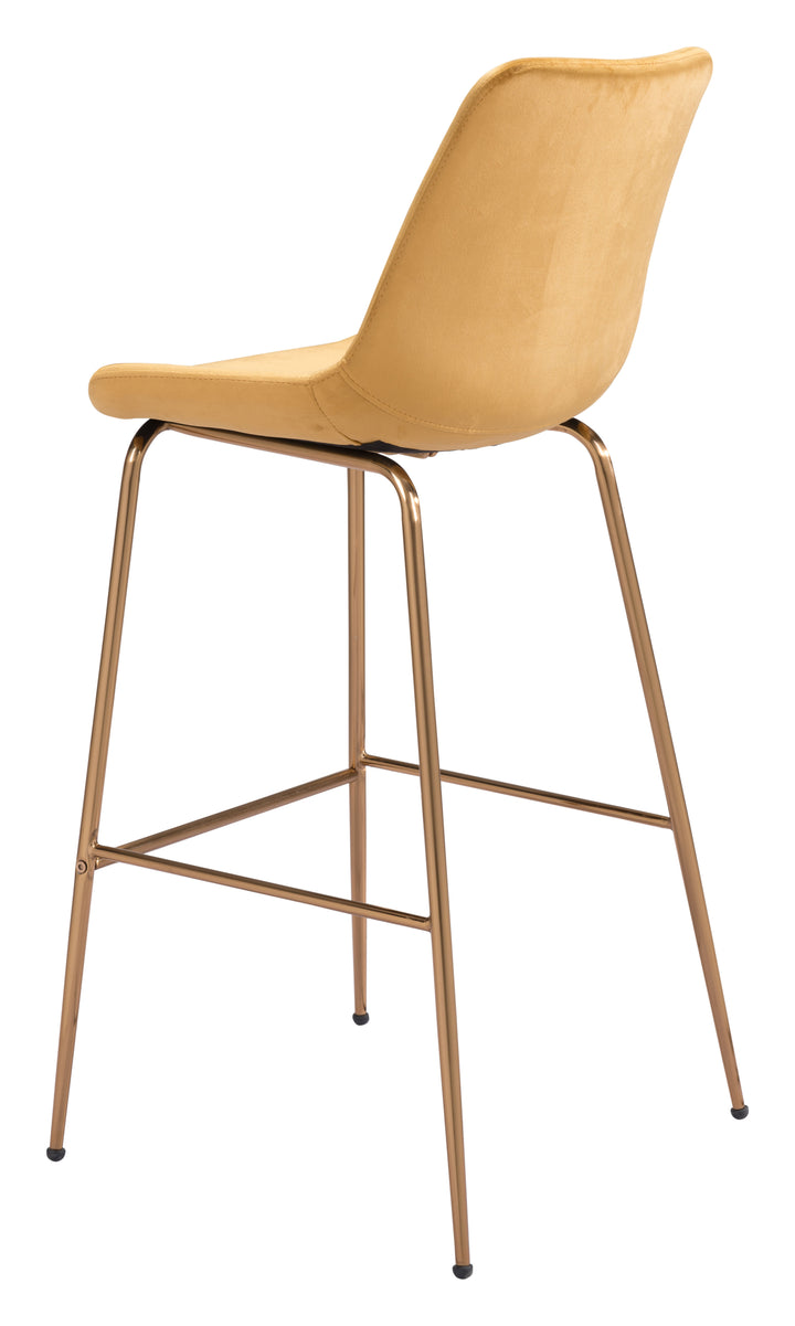 Zuo Tony Barstool Yellow & Gold